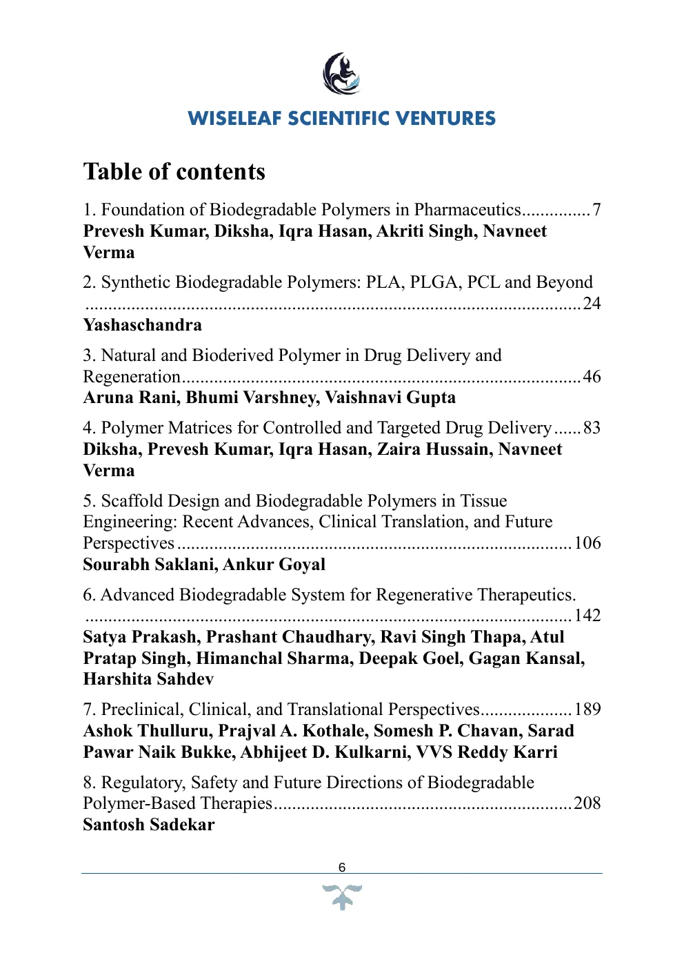 Table of Contents