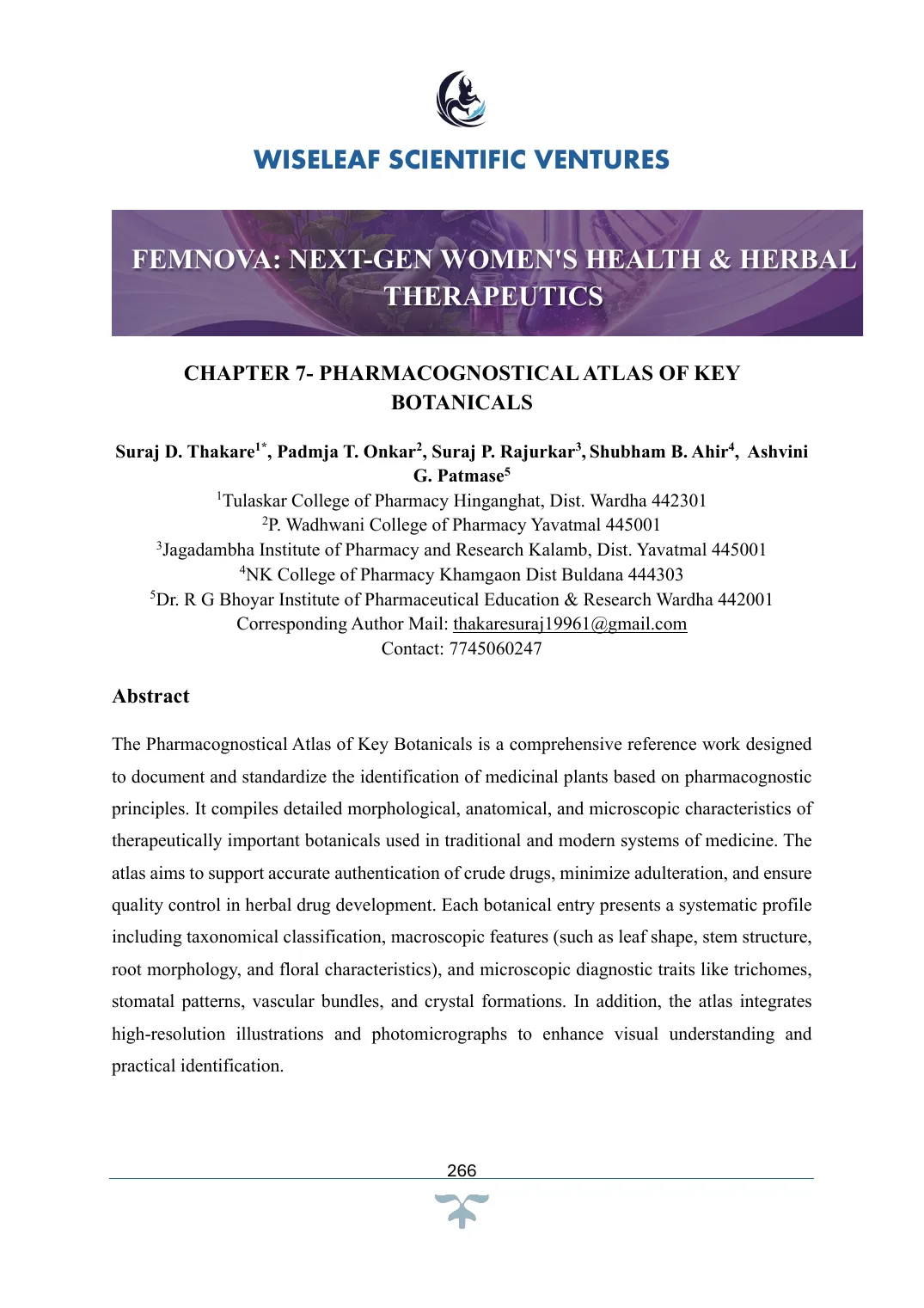Pharmacognostical Atlas of Key Botanicals — first page preview