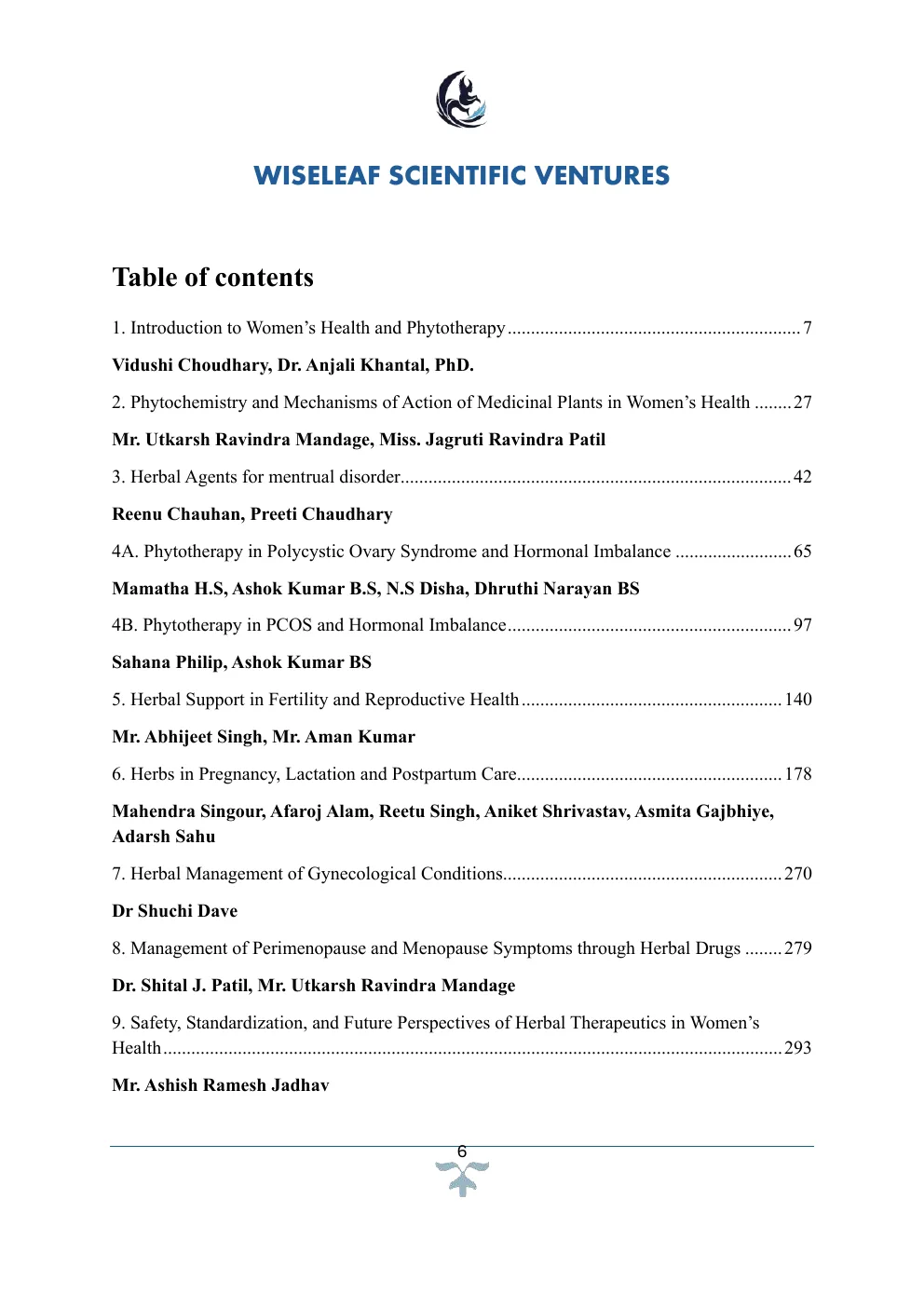 Table of Contents