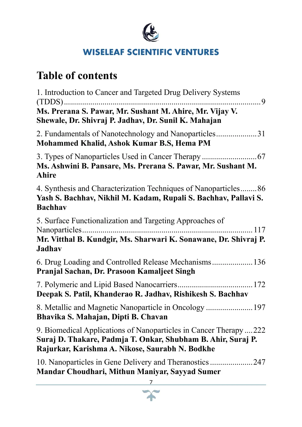 Table of Contents