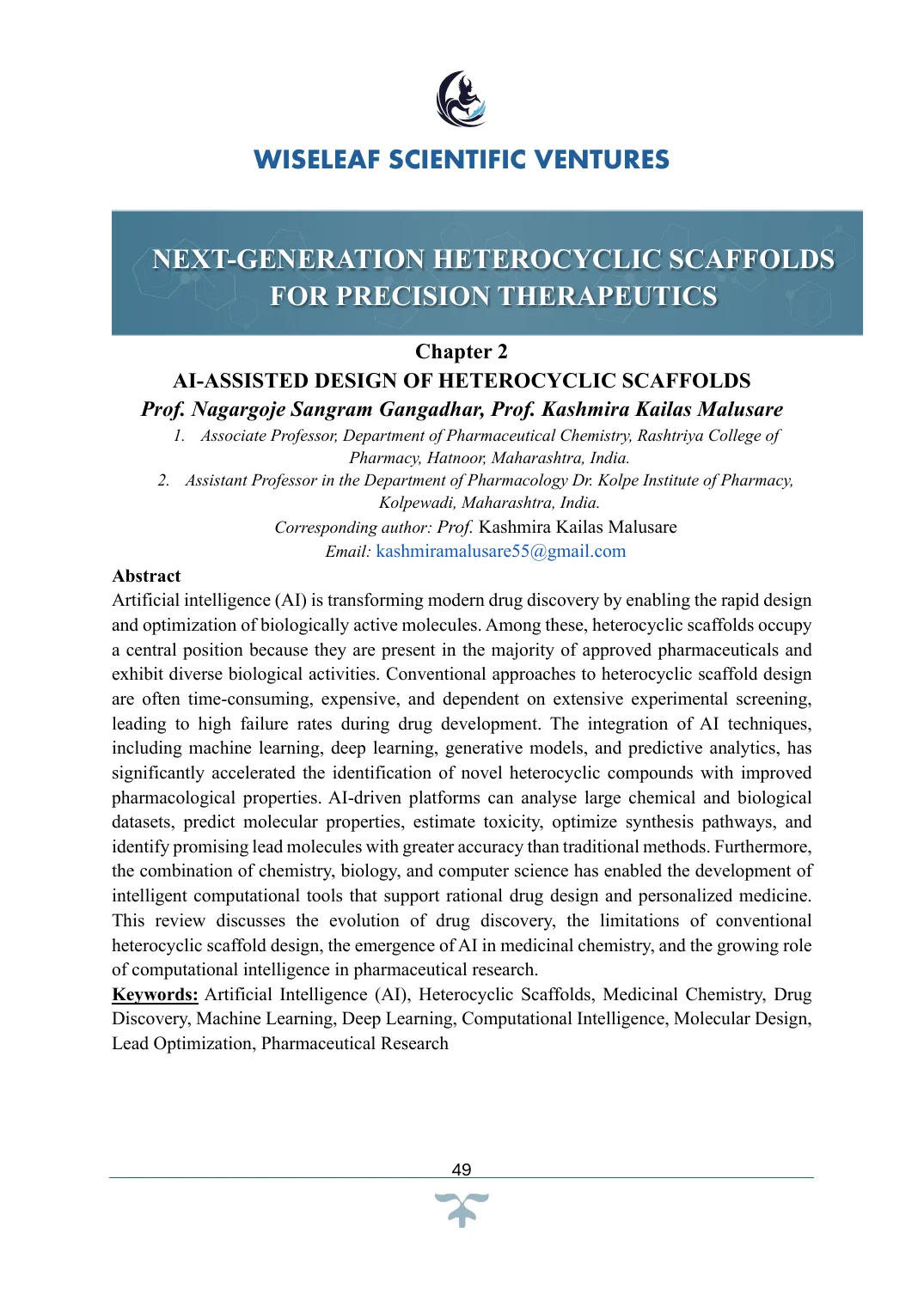 AI-Assisted Design of Heterocyclic Scaffolds — first page preview