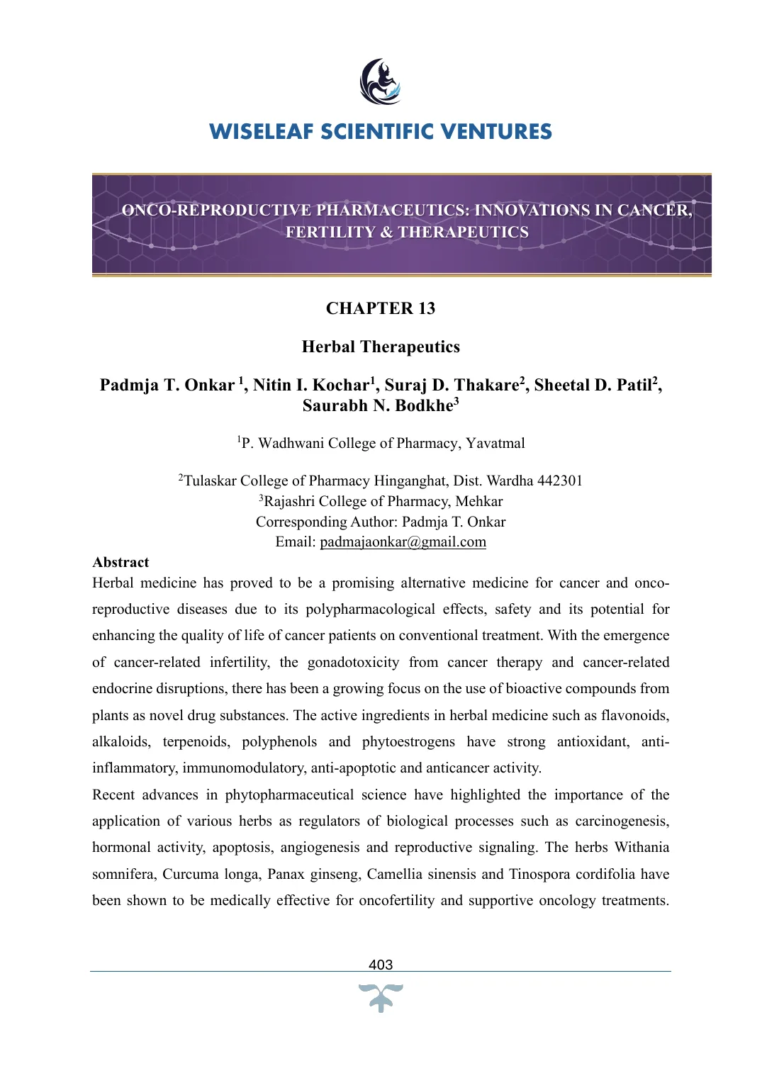 Herbal Therapeutics — first page preview